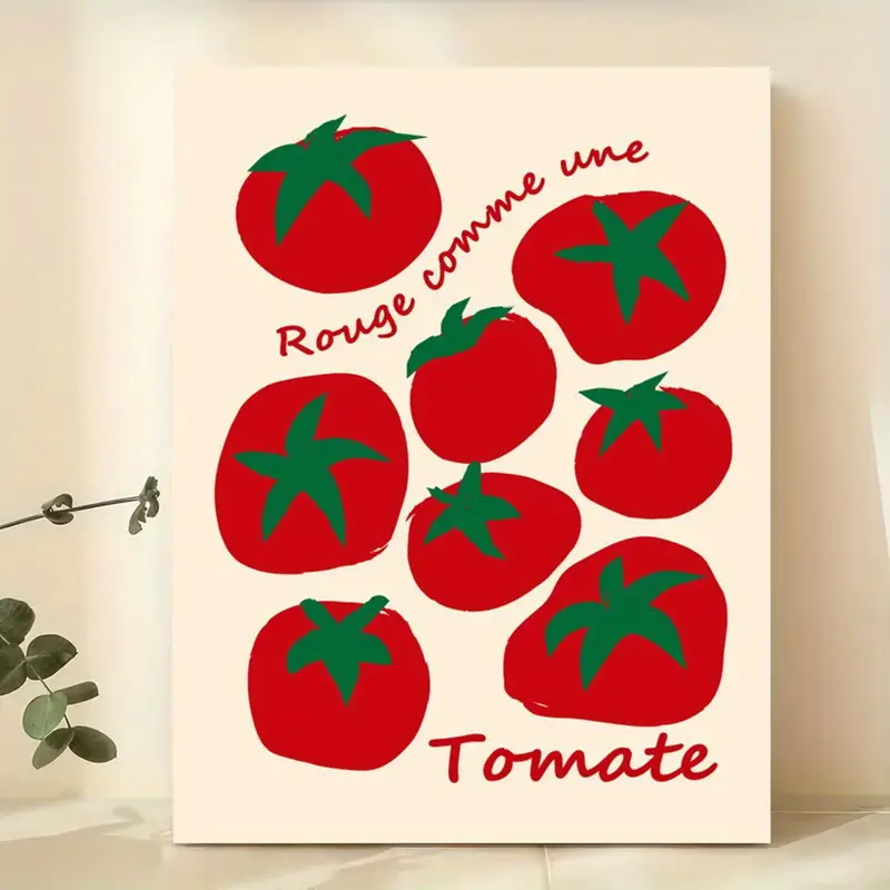 Home Decor Kolkata - โมเดิร์นสีสันมะเขือเทศสีแดง Wall Art พิมพ์ภาพวาดผ้าใบภาพโปสเตอร์สําหรับห้องนั่งเล่นห้องครัวตกแต่งบ้าน