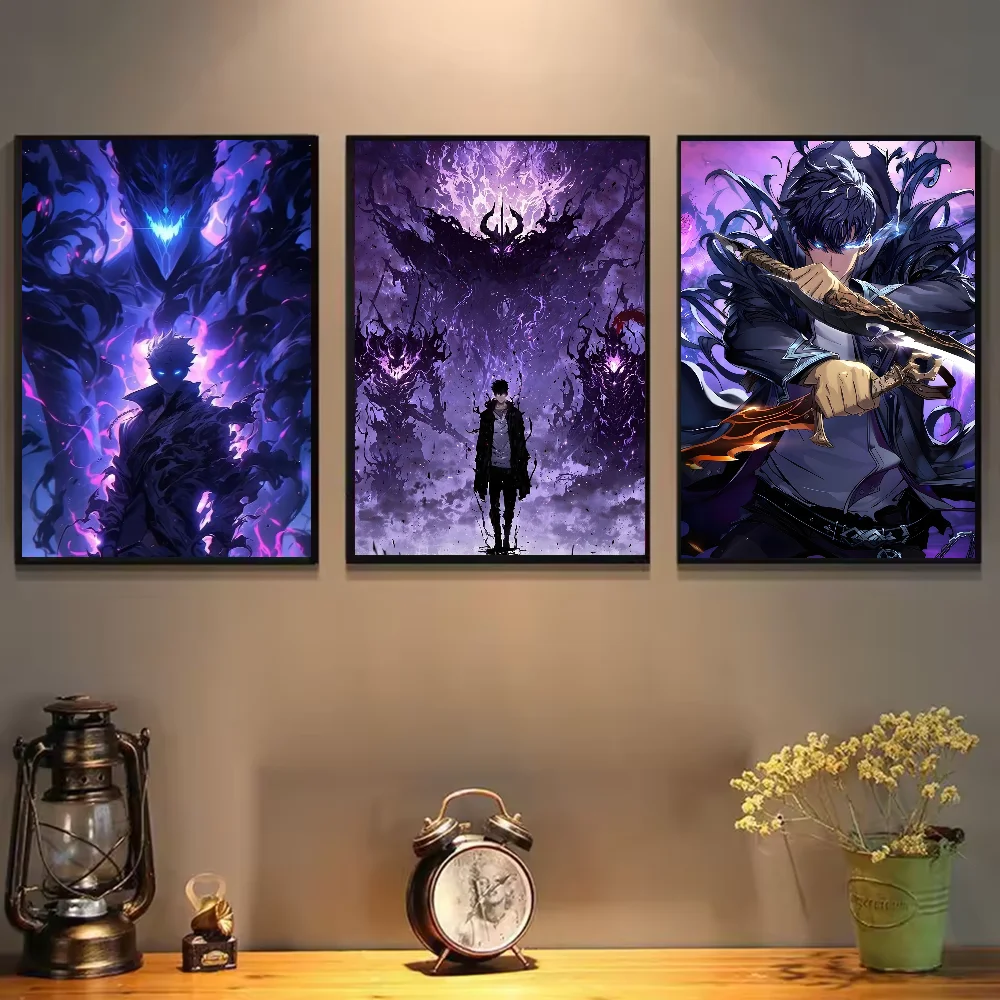 Home Decor Solo - Solo Leveling อะนิเมะโปสเตอร์ Art Wall ห้องนั่งเล่นห้องนอนบาร์ความงามตกแต่งภาพวาดผ้าใบ