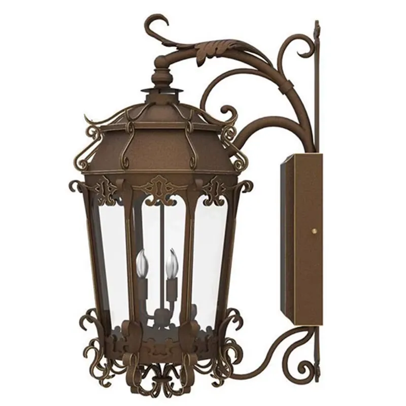 Home Decor Rustic - โคมไฟติดผนังภายนอก LED แก้ว สำหรับโรงแรม ขนาดใหญ่ สไตล์เรโทร