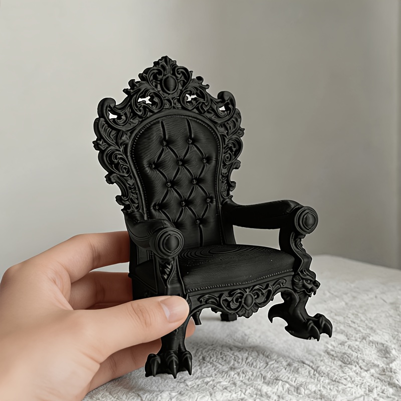 Home Decor Medieval - เก้าอี้บัลลังก์หรูหรา 1 ชิ้น – สไตล์โกธิค –