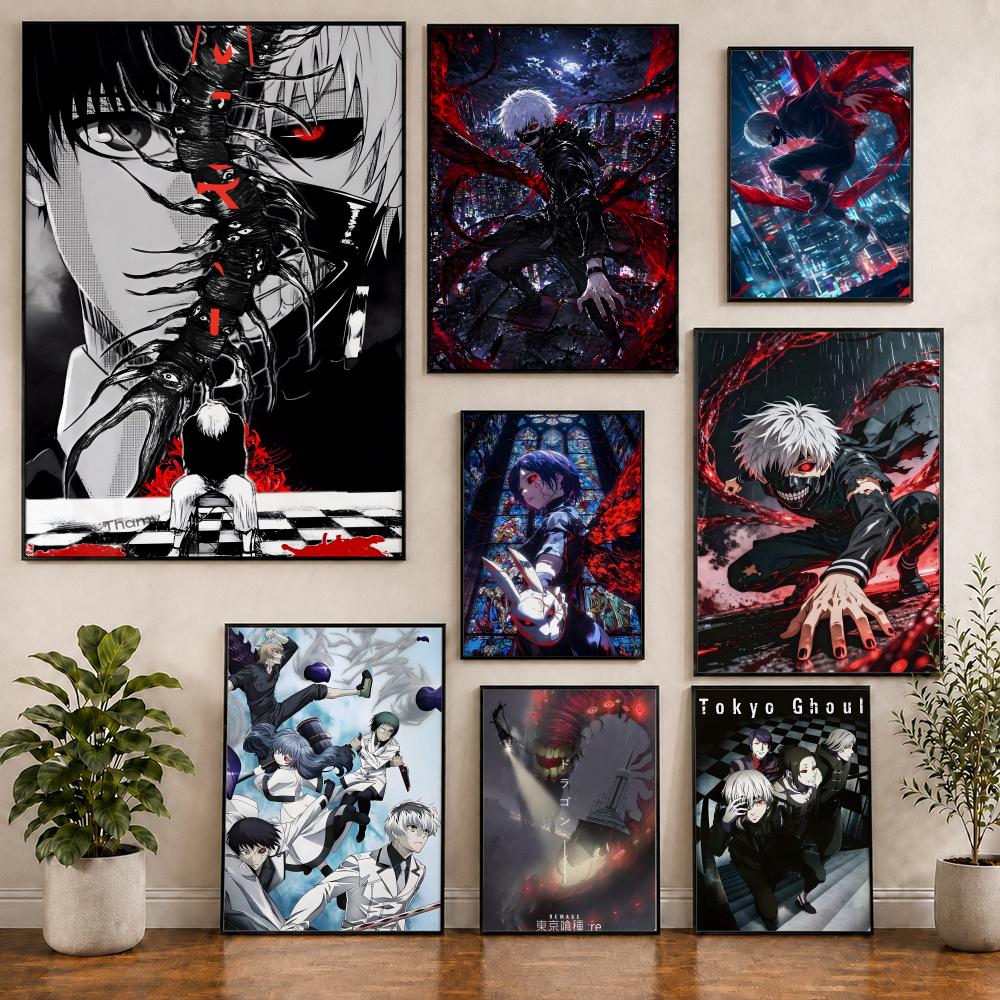 Home Decor Tokyo - โปสเตอร์อนิเมะ Tokyo Ghoul เคน คานากิ PVC