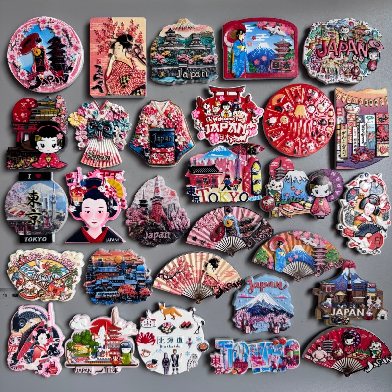 Home Decor Tokyo - แม่เหล็กติดตู้เย็นของญี่ปุ่น ของที่ระลึกสำหรับนักท่องเที่ยว เกียวโต โตเกียว ฮอกไกโด ญี่ปุ่น
