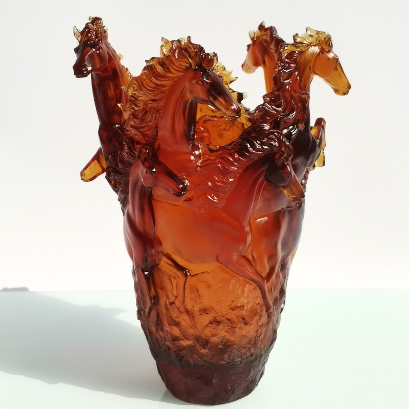 Glass Vase Nordic - Handmade Nordic ยุโรปหรูหราโต๊ะรับประทานอาหารกลางขนาดใหญ่ Handmade ศิลปะคริสตัลแก้วแจกันดอกไม้ตกแต่งบ้าน