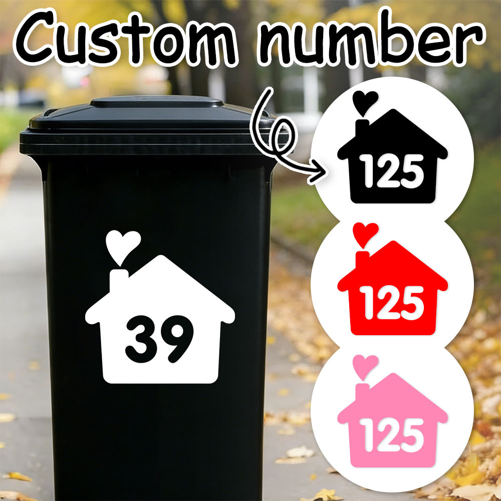 Home Decor Sticker - สติกเกอร์ติดบ้านแบบกำหนดเอง 1 ชิ้น/3 ชิ้น กันน้ำ ลายหัวใจ