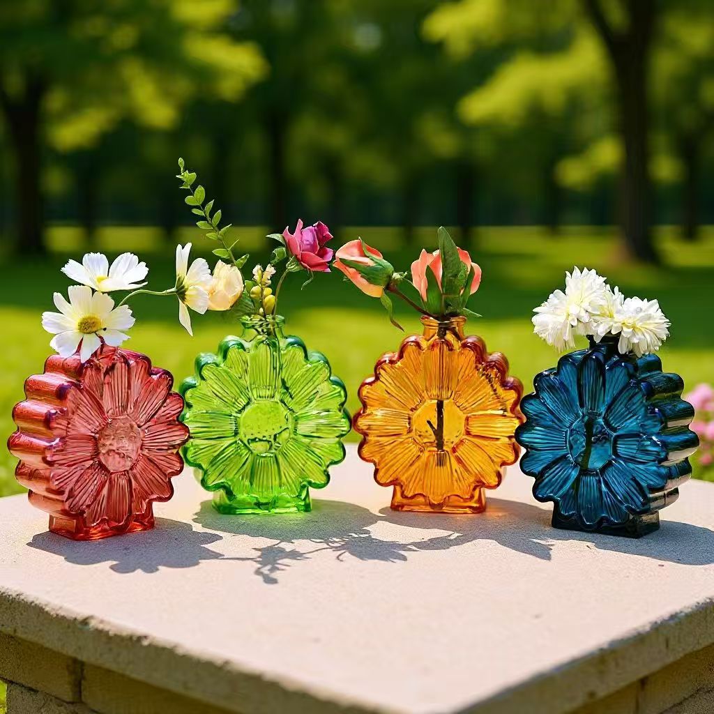 Glass Vase Nordic - แจกันแก้วสีเรียบง่ายสำหรับจัดดอกไม้แบบไฮโดรโพนิก แจกันแก้วสำหรับตกแต่งบ้านสไตล์นอร์ดิก ของตกแต่งสร้างสรรค์ ของขวัญ