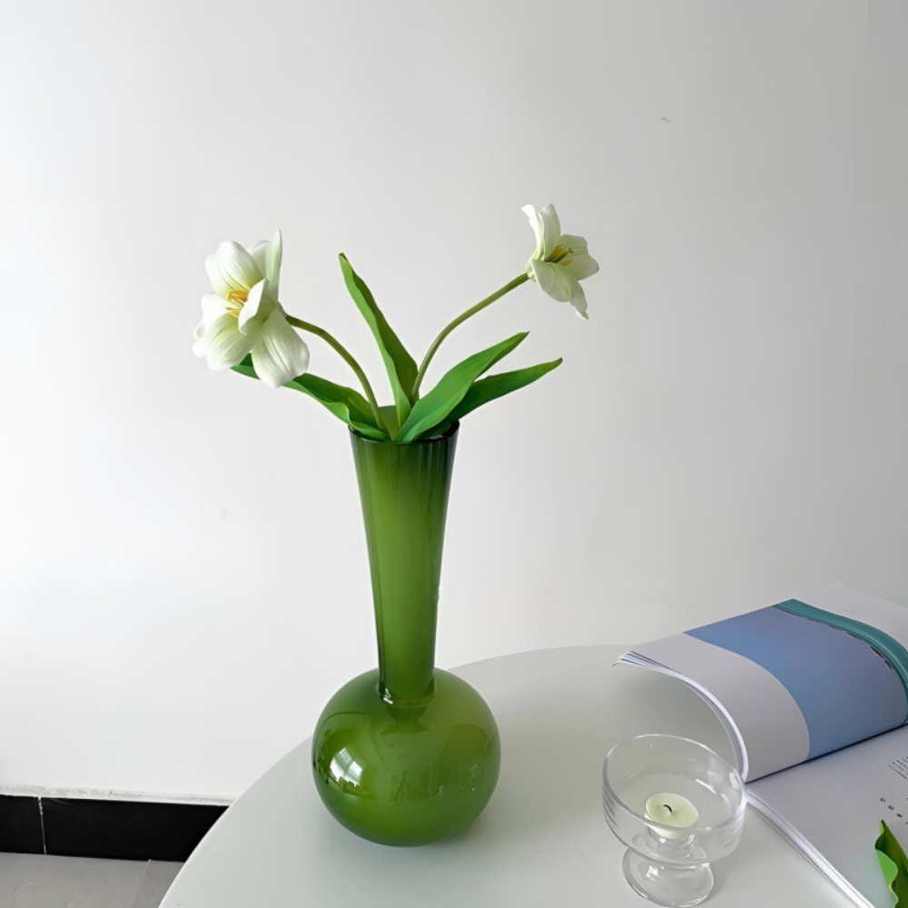 แจกันแก้วสีเขียวสไตล์นอร์ดิก แ - Glass Vase Nordic บทวิจารณ์และราคา