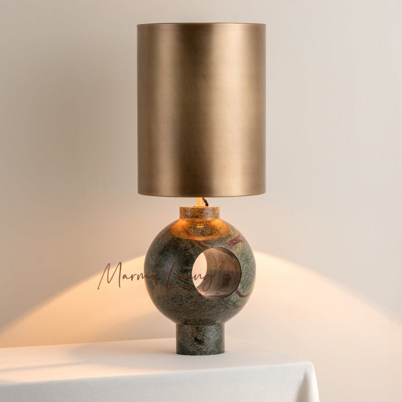 โคมไฟตั้งโต๊ะหินอ่อนสไตล์ยุคกล - Home Decor Medieval บทวิจารณ์และราคา
