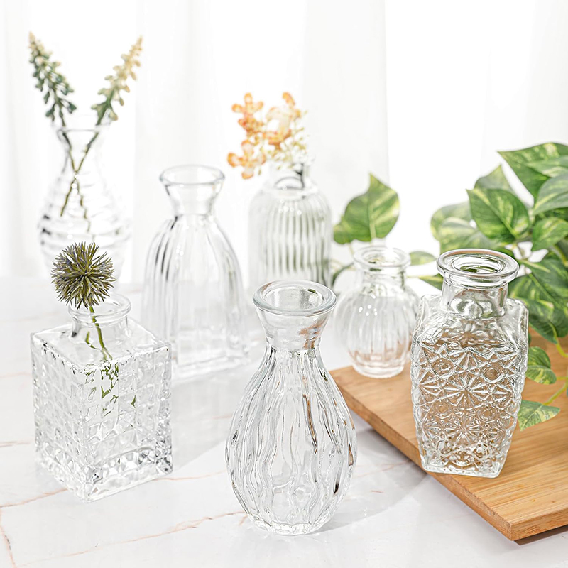 Nordic นูนแจกันแก้วใสสําหรับงา - Glass Vase Nordic บทวิจารณ์และราคา