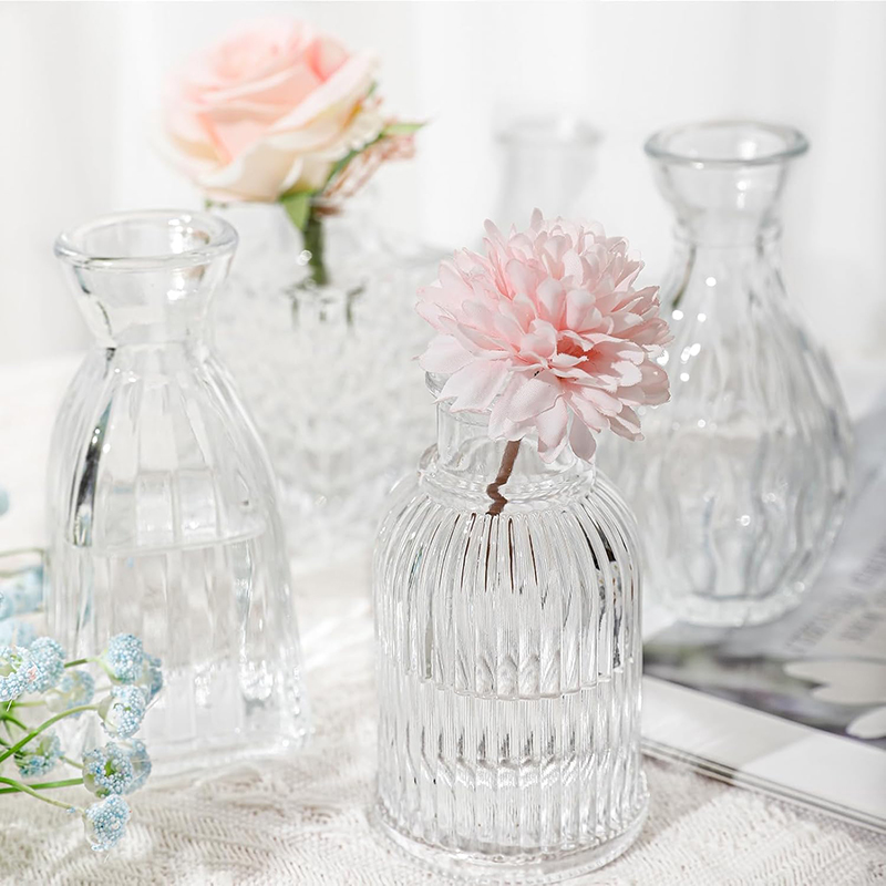 Nordic นูนแจกันแก้วใสสําหรับงา - Glass Vase Nordic บทวิจารณ์และราคา