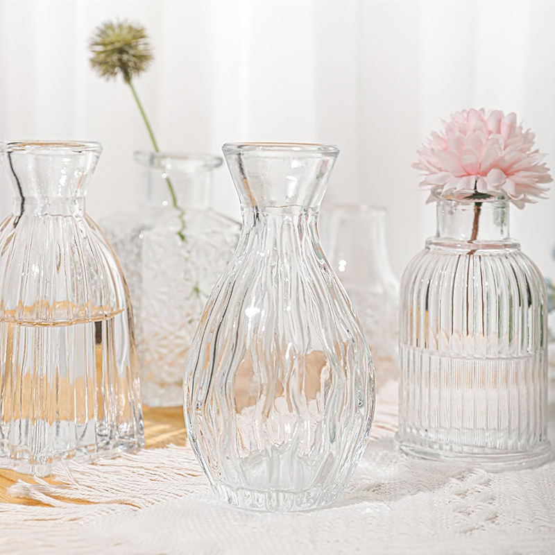 Nordic นูนแจกันแก้วใสสําหรับงา - Glass Vase Nordic บทวิจารณ์และราคา