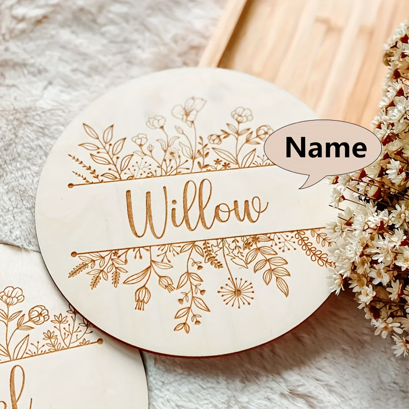 ป้ายชื่อสลักลายดอกไม้แบบส่วนตั - Home Decor Rustic บทวิจารณ์และราคา