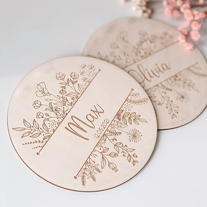 ป้ายชื่อสลักลายดอกไม้แบบส่วนตั - Home Decor Rustic บทวิจารณ์และราคา