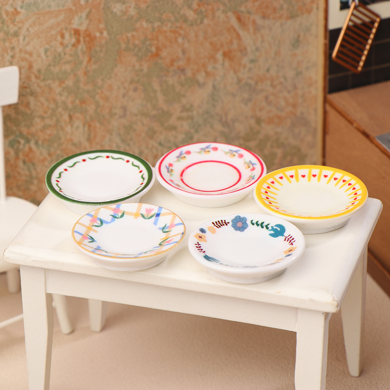 5 ชิ้น 1/12 บ้านตุ๊กตามินิจานจ - Home Decor Kolkata บทวิจารณ์และราคา
