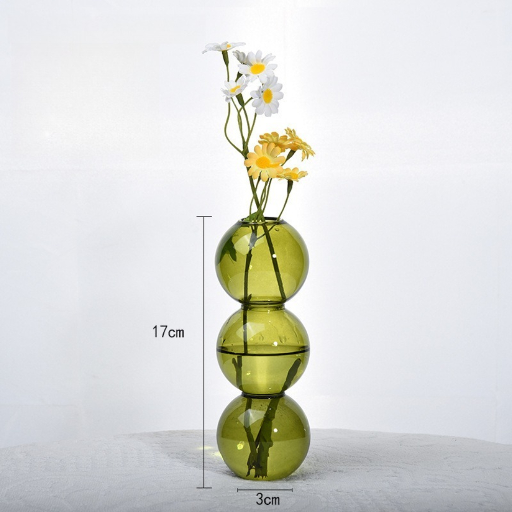 แจกันแก้วทรงกลมหลากสีสัน แจกัน - Glass Vase Nordic บทวิจารณ์และราคา
