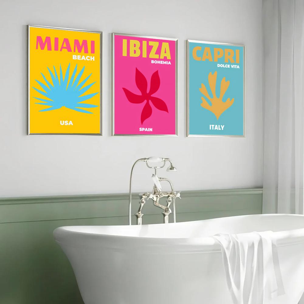 โปสเตอร์มหาสมุทรแบบนามธรรม ตกแ - Vanity Home Decor บทวิจารณ์และราคา
