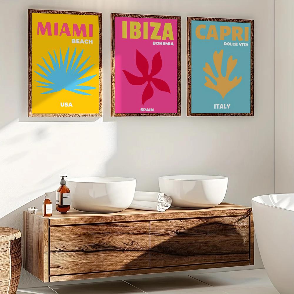 โปสเตอร์มหาสมุทรแบบนามธรรม ตกแ - Vanity Home Decor บทวิจารณ์และราคา