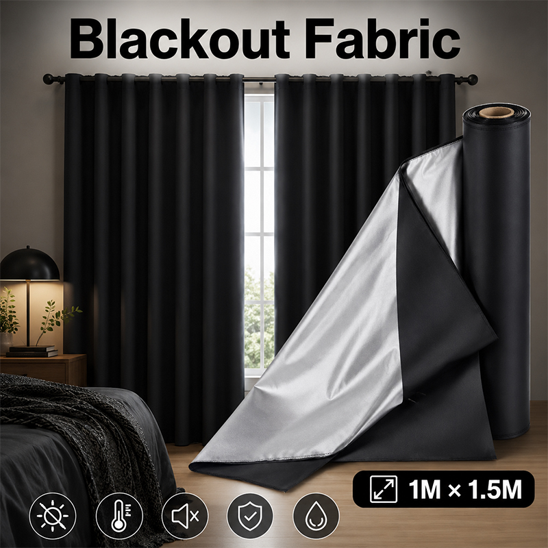 ผ้ากันแสงสีดำเคลือบเงิน 1 เมตร - Blackout Curtains บทวิจารณ์และราคา