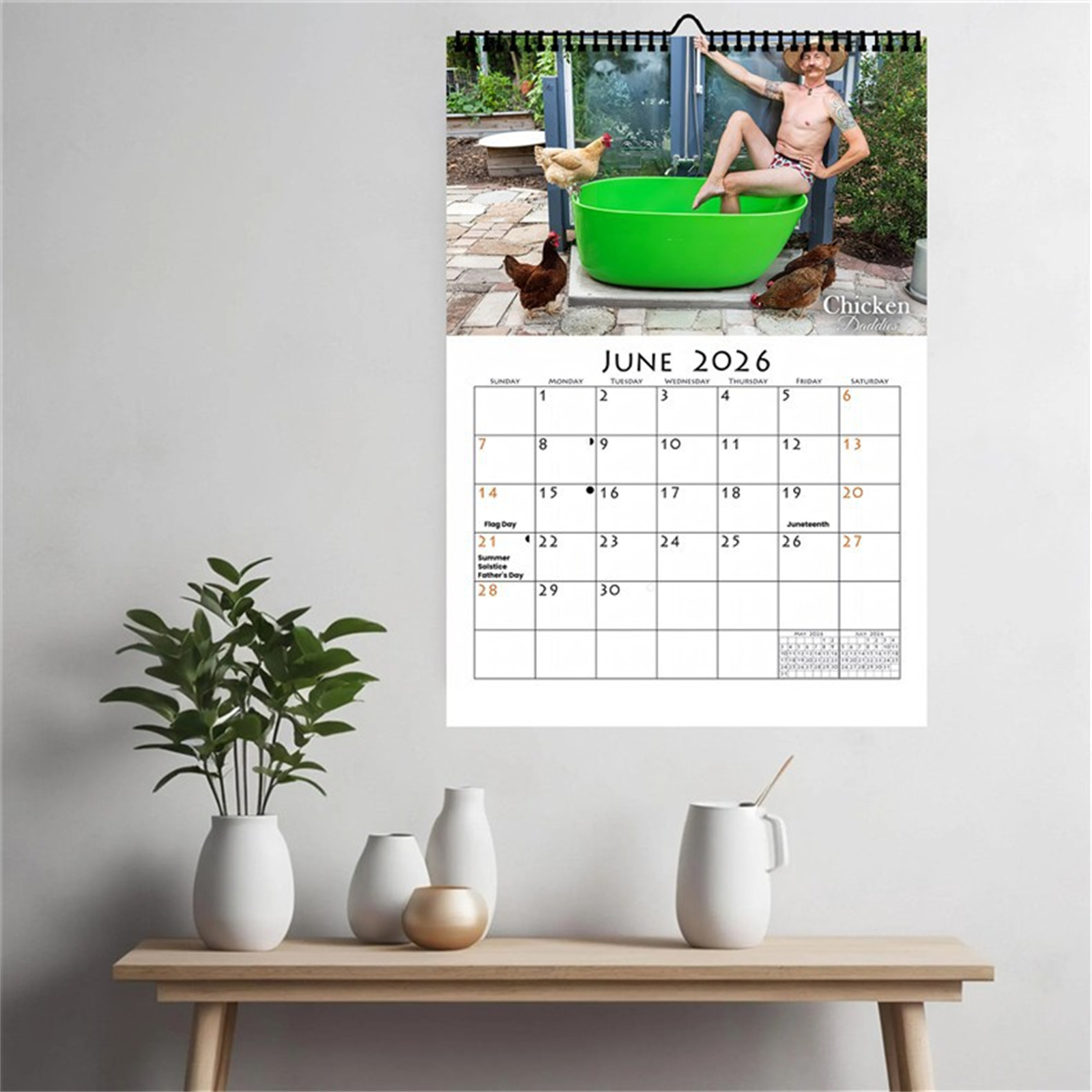 ปฏิทินติดผนังปี 2026 ลายไก่ตลก - Home Decor Rustic บทวิจารณ์และราคา