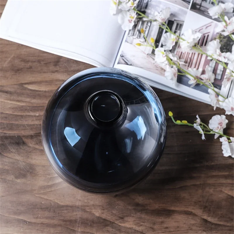 Minimalist สีฟ้าสีดําแจกันแก้ว - Glass Vase Nordic บทวิจารณ์และราคา