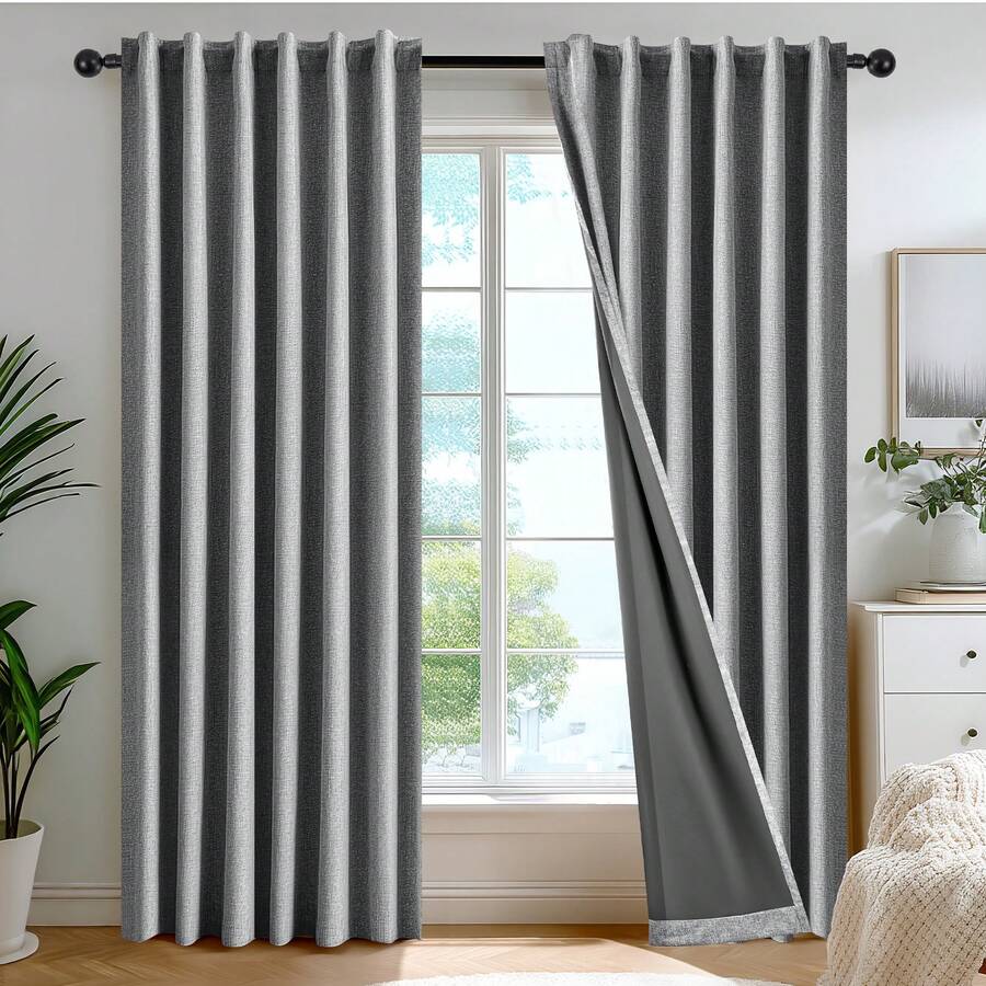 ผ้าม่านทึบแสง 2 ชิ้น แบบมีแถบย - Blackout Curtains บทวิจารณ์และราคา