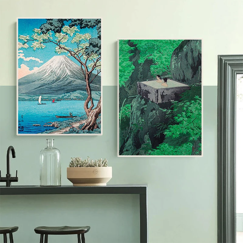 ภาพพิมพ์ย้อนยุคสไตล์อุคิโยเอะแ - Home Decor Tokyo บทวิจารณ์และราคา