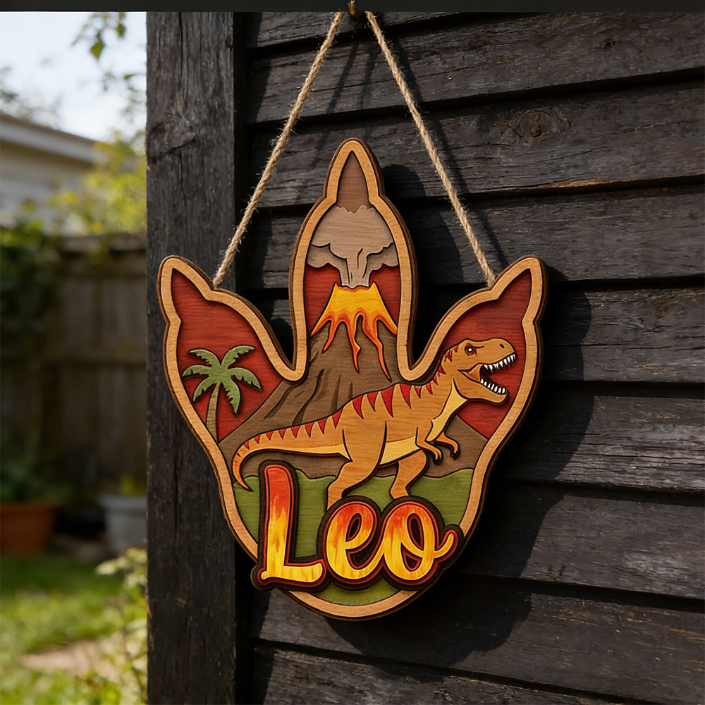 ป้ายไม้แขวนรูปไดโนเสาร์ทีเร็กซ - Home Decor Names บทวิจารณ์และราคา