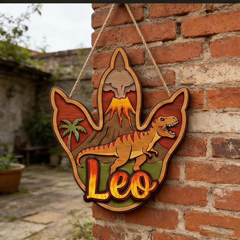 ป้ายไม้แขวนรูปไดโนเสาร์ทีเร็กซ - Home Decor Names บทวิจารณ์และราคา