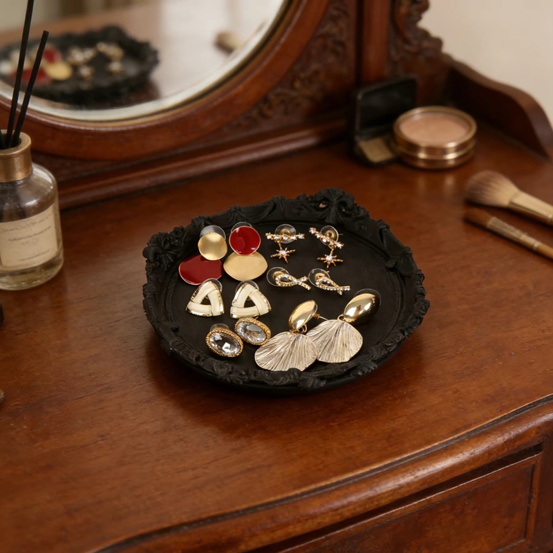 ถาดใส่เครื่องประดับแกะสลักสไตล - Vanity Home Decor บทวิจารณ์และราคา