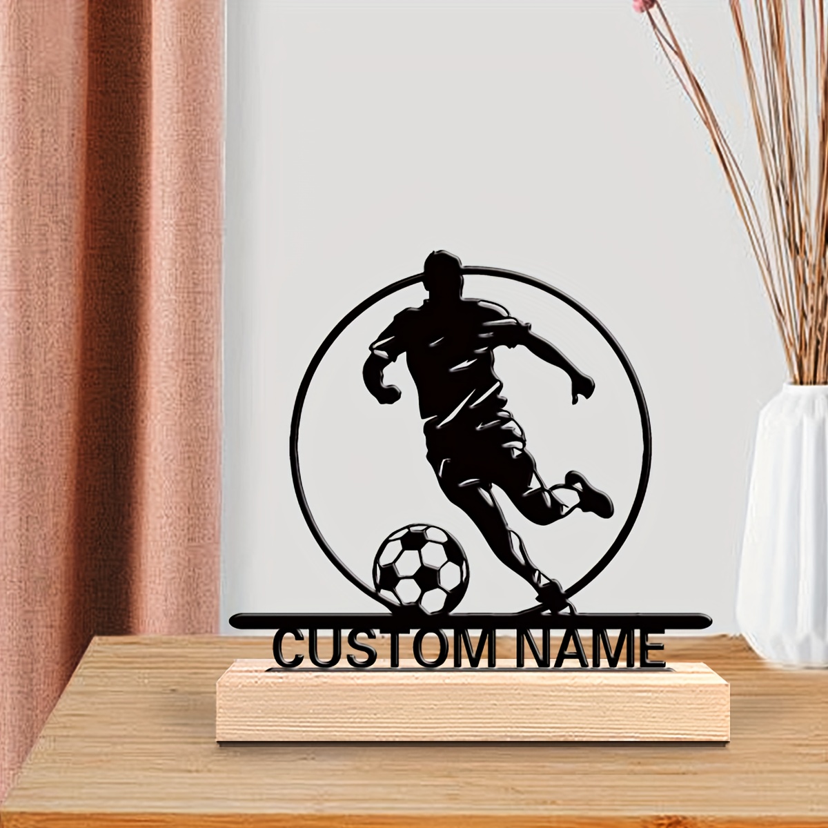 รูปปั้นนักฟุตบอลโลหะสั่งทำพร้อ - Home Decor Names บทวิจารณ์และราคา