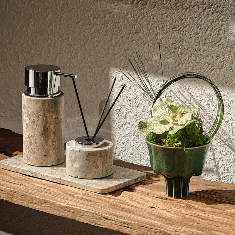 ชุดขวดใส่โลชั่นห้องน้ำหินอ่อน, - Vanity Home Decor บทวิจารณ์และราคา