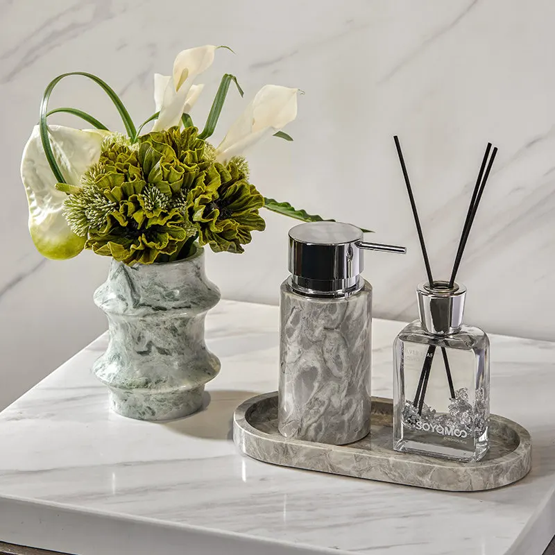 ชุดขวดใส่โลชั่นห้องน้ำหินอ่อน, - Vanity Home Decor บทวิจารณ์และราคา