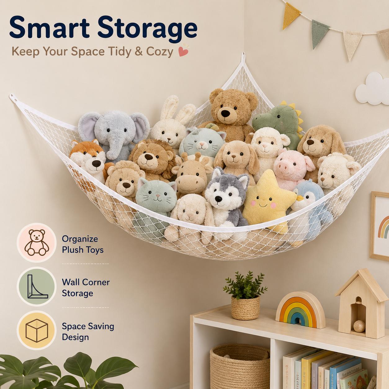 ตาข่ายเก็บของเล่นแบบแขวน ที่จั - Home Decor Rustic บทวิจารณ์และราคา