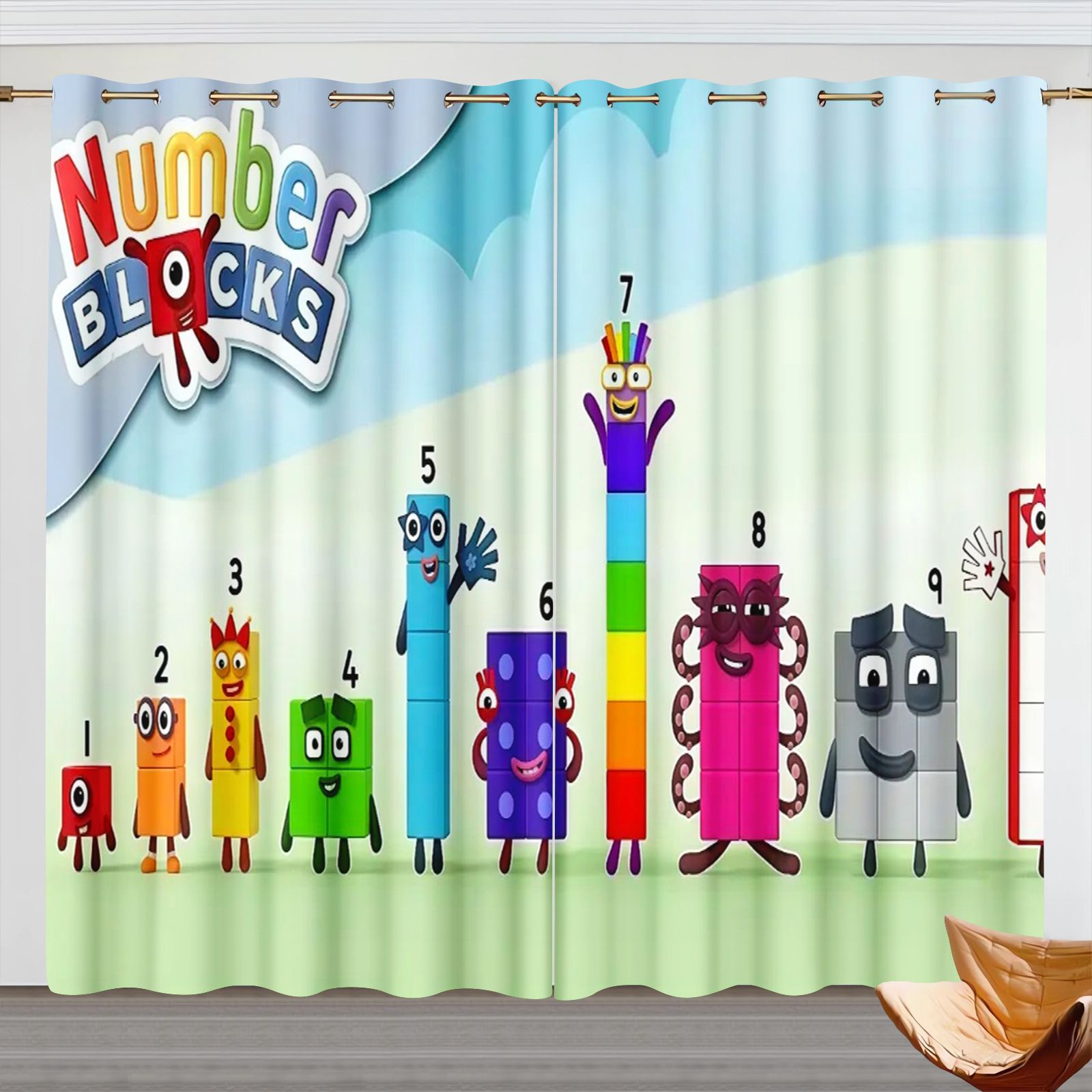 ผ้าม่านการ์ตูน Numberblocks, ผ - Blackout Curtains บทวิจารณ์และราคา