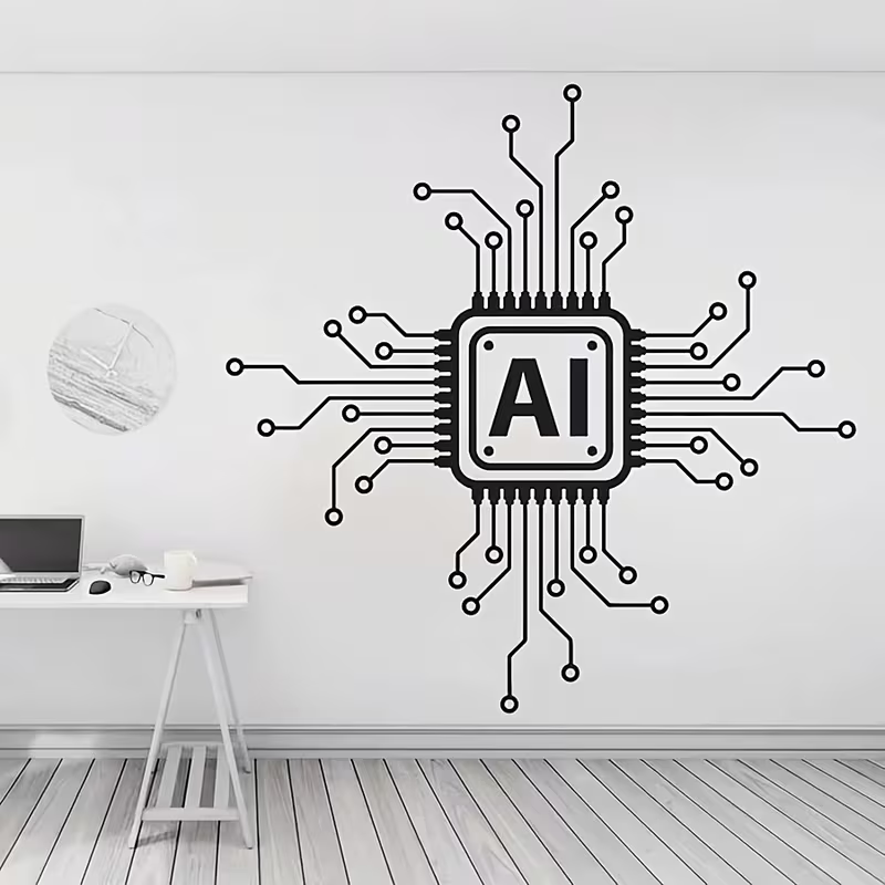 สติ๊กเกอร์ติดผนังไวนิลลายวงจรเ - Home Decor Ai Free บทวิจารณ์และราคา