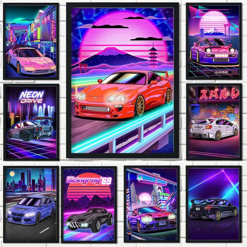 ภาพวาดเพชร Tokyo Street Racing - Home Decor Tokyo บทวิจารณ์และราคา