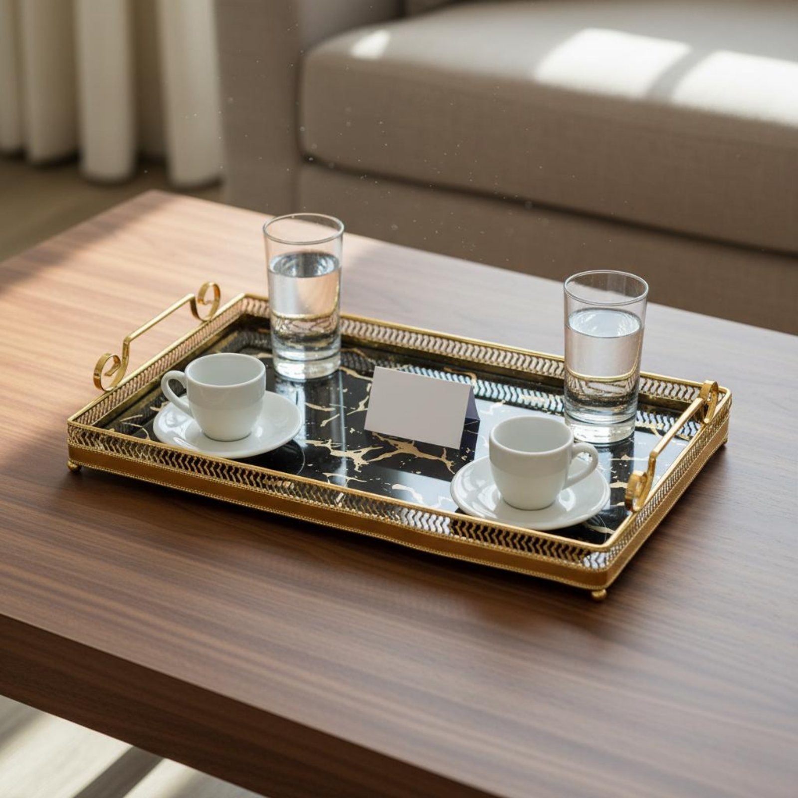 ถาดกระจกตกแต่ง ดีไซน์สไตล์นอร์ - Vanity Home Decor บทวิจารณ์และราคา