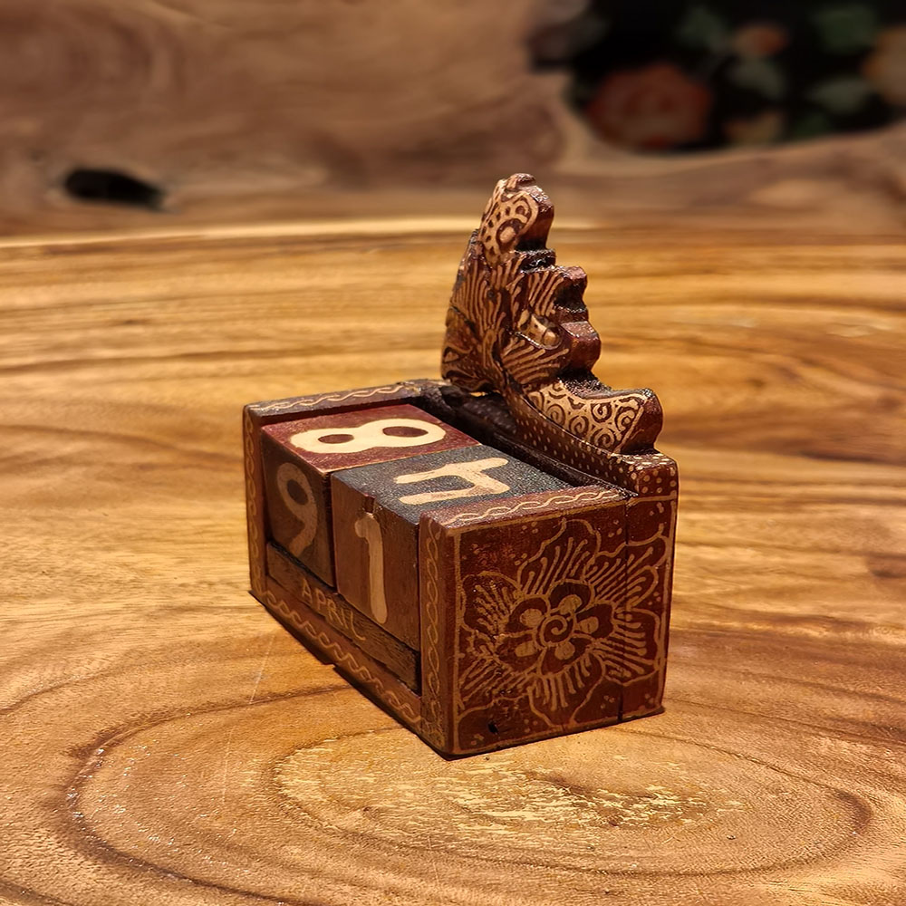 ปฏิทินไม้แกะสลักแบบดั้งเดิมของ - Home Decor Yogyakarta บทวิจารณ์และราคา