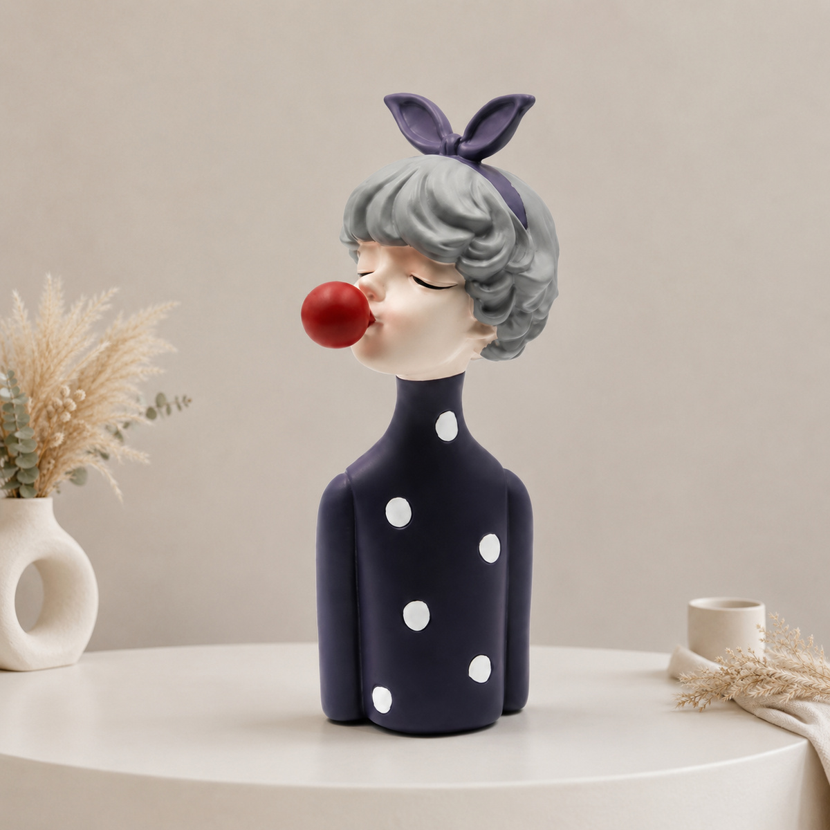 ตุ๊กตาเรซิ่นสาวน้อยสไตล์นอร์ดิ - Vanity Home Decor บทวิจารณ์และราคา