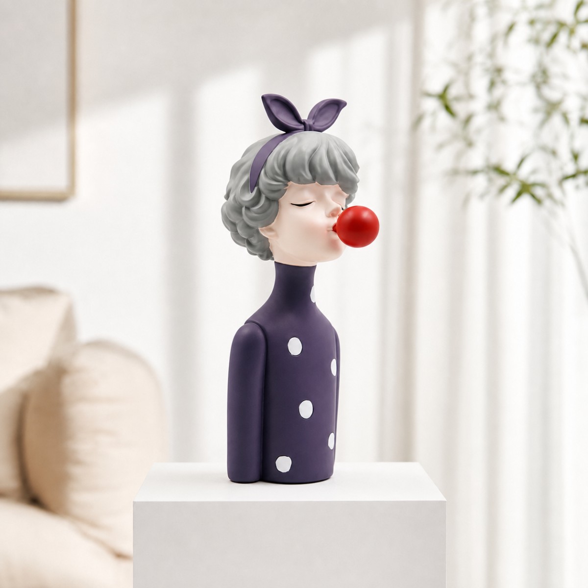 ตุ๊กตาเรซิ่นสาวน้อยสไตล์นอร์ดิ - Vanity Home Decor บทวิจารณ์และราคา