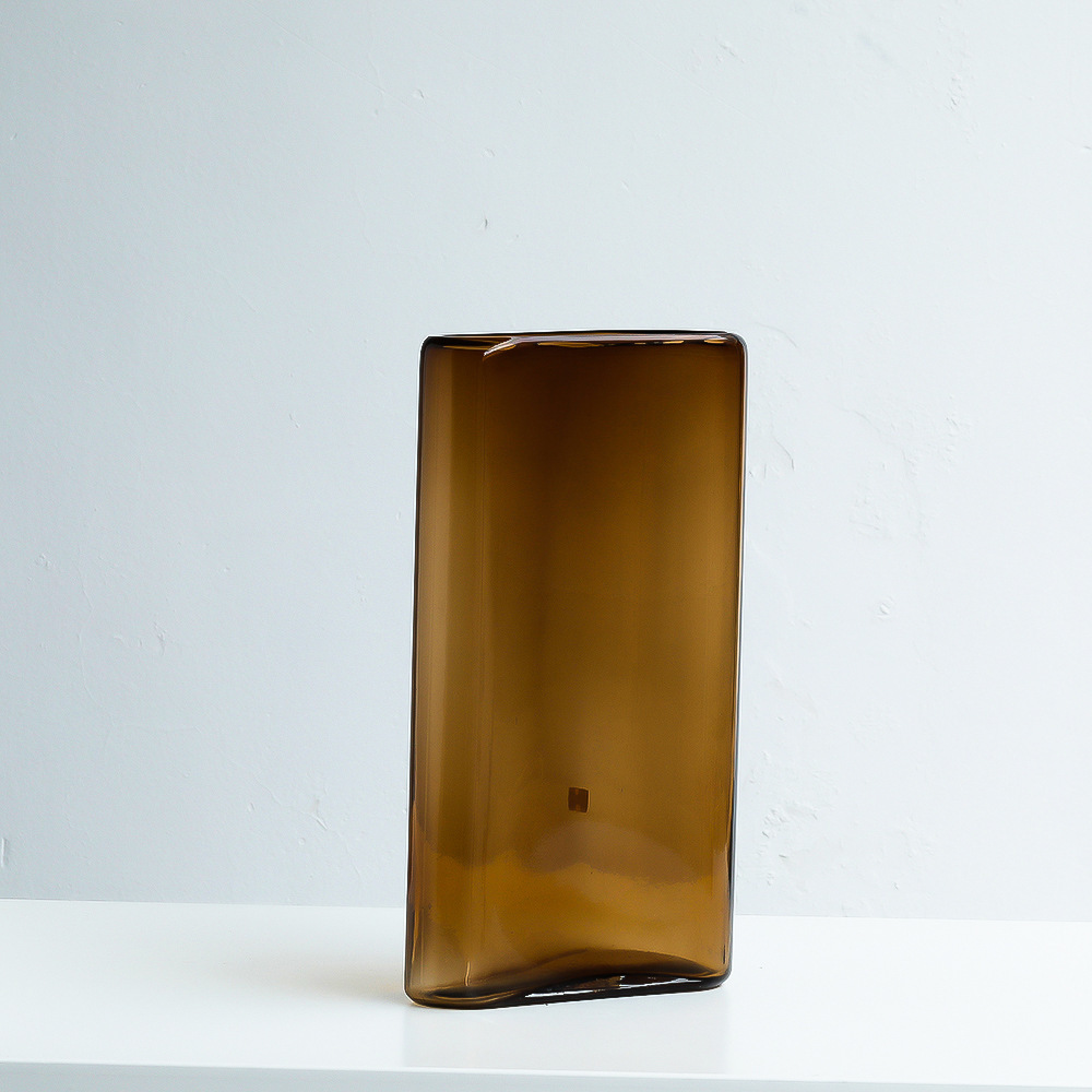 แจกันแก้วทรงแบนขนาดใหญ่ ดีไซน์ - Glass Vase Nordic บทวิจารณ์และราคา