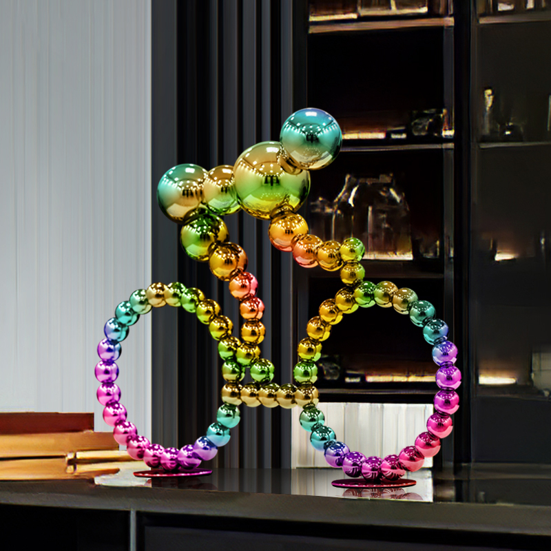 ประติมากรรมสแตนเลสสตีลจีนสมัยใ - Home Decor Za บทวิจารณ์และราคา