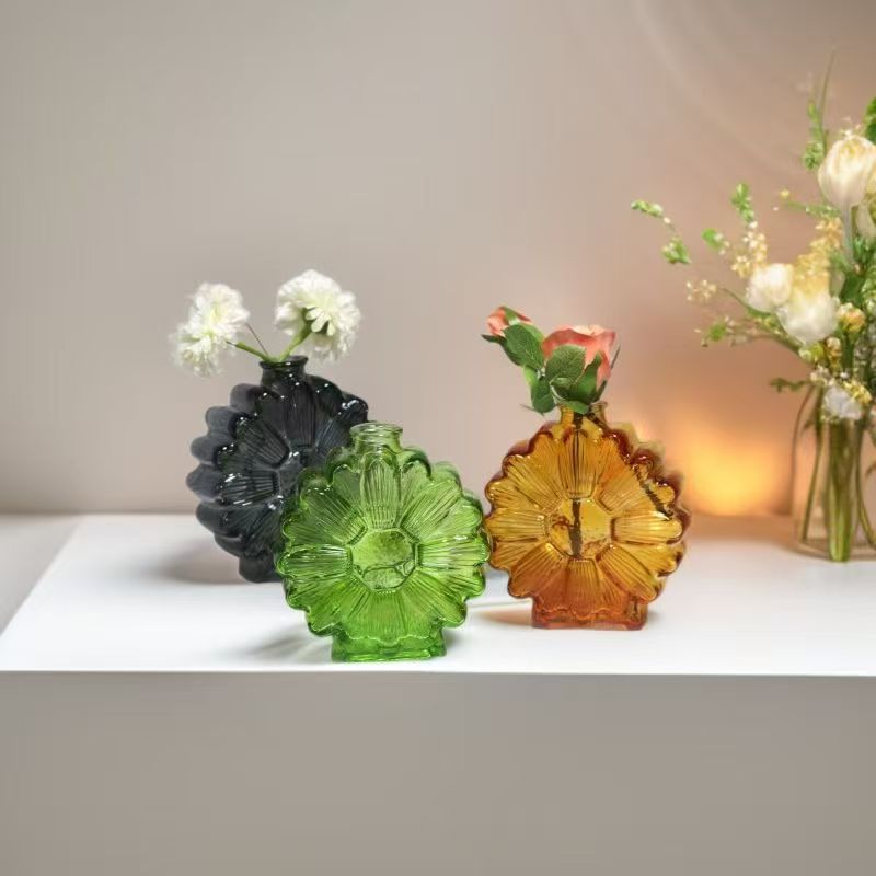 แจกันแก้วสีเรียบง่ายสำหรับจัดด - Glass Vase Nordic บทวิจารณ์และราคา