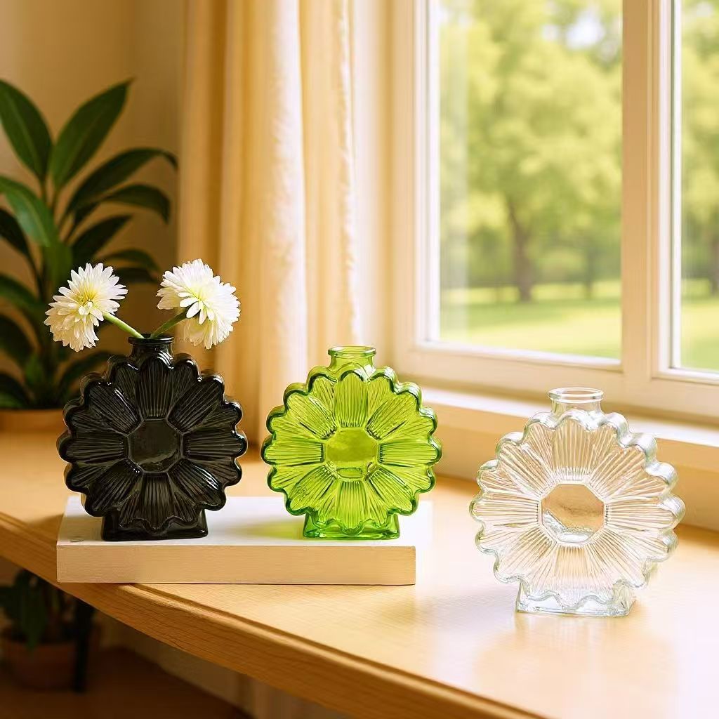 แจกันแก้วสีเรียบง่ายสำหรับจัดด - Glass Vase Nordic บทวิจารณ์และราคา